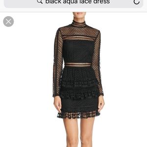 Aqua Black lace dress, size M